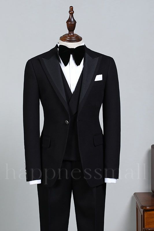 Joseph Classic Peaked Lapel Slim Fit Tailored 3 Pieces Business Suit