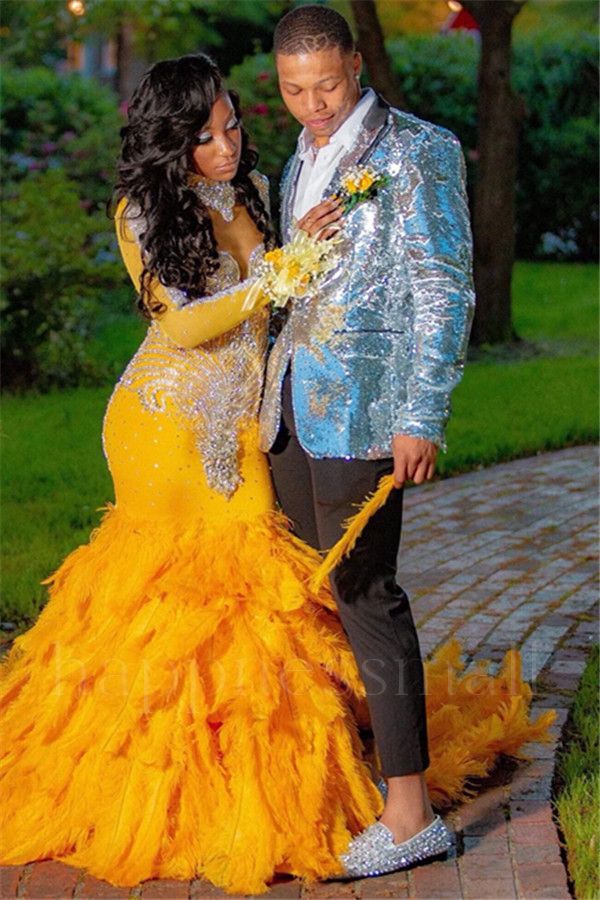 Jasper Special Design Silver Sequins Two Piece Prom Mens Suits