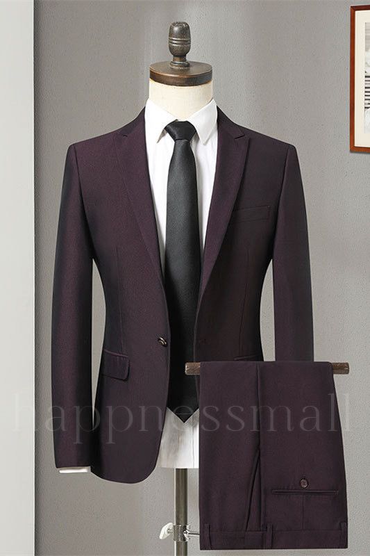 New Arrival Purple Slim Fit Formal Business Men Suits Online