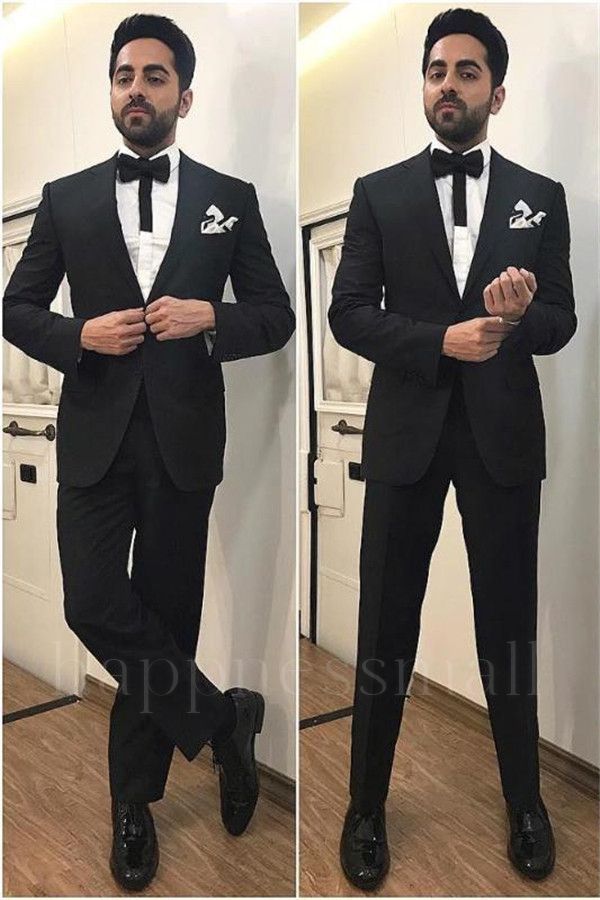 Arlo Stylish Black Slim Fit Notched Lapel Business Men Suits Online