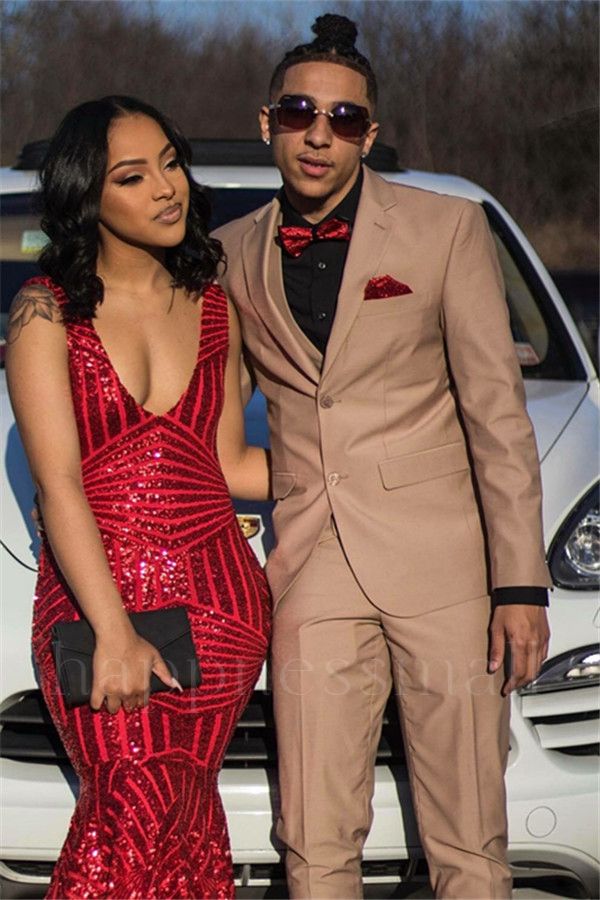 Ambrose Stylish Notch Lapel  Three-Piece Men Suit | Prom Outfit for Men