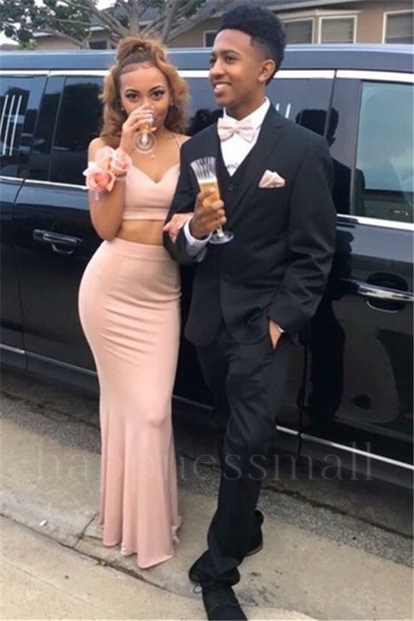 Jaxon Gentle Three-Piece Black Slim Fit Prom Suit with Notch Lapel
