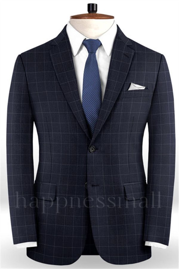 Popular Dark Blue Notch Lapel Men Suits |  Prom Tuxedo