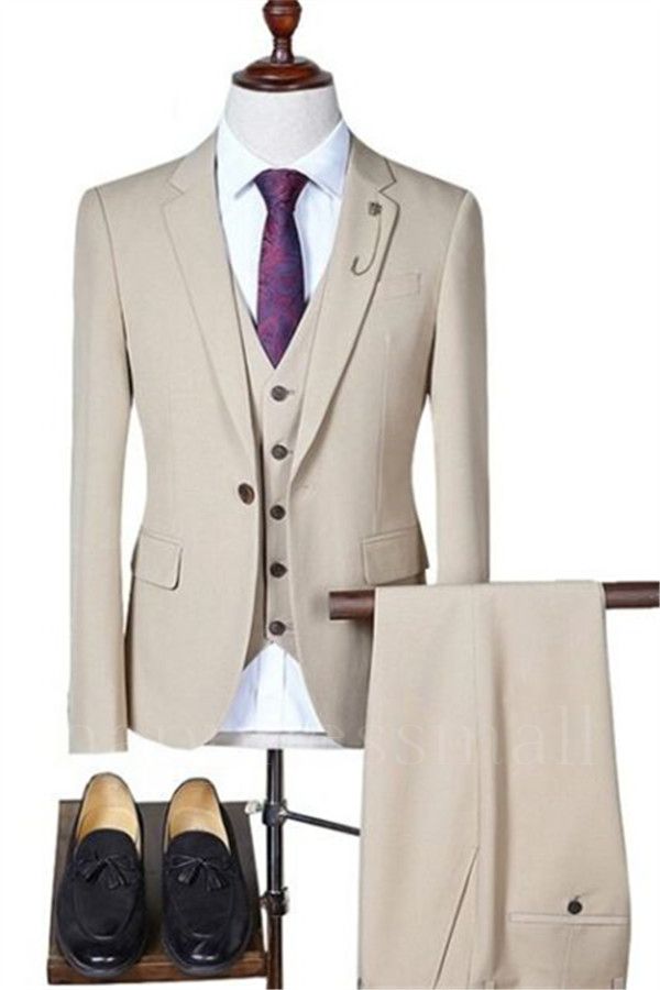 Gorgeous 3 Pieces Business Suit Men | Casual Slim Fit Social Blazer Pants Suit Set