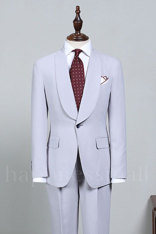 Edelweiss Trendy Blue 2 Pieces Bespoke Wedding Suit For Grooms
