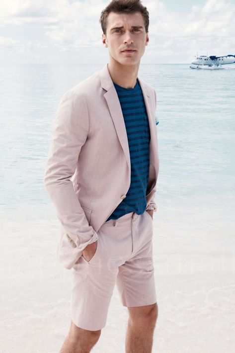 Elegant Pink Summer Notched Lapel Men Suits For Groom | Happnessmall