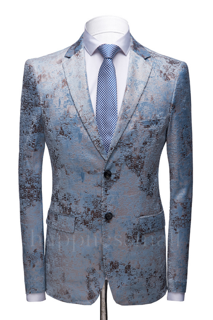 New Arrival Men's Prom Suits | Blue Wedding Tuxedos with White Pants