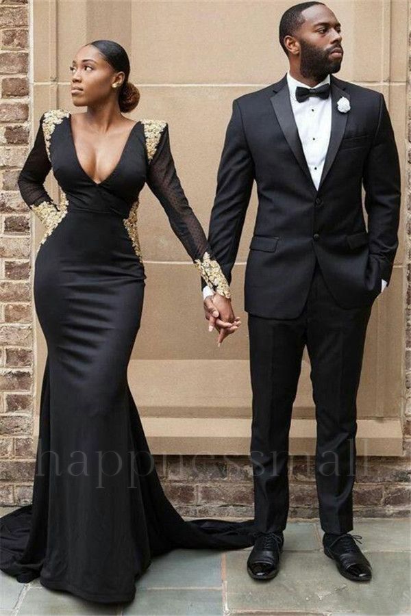 Lucian Classic All Black Slim Fit Two Piece Mens Suit for Prom