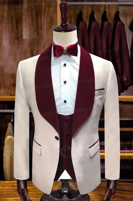 New Arrival  Fashion Nude Pink Slim Fit Shawl Lapel Wedding Suits Online