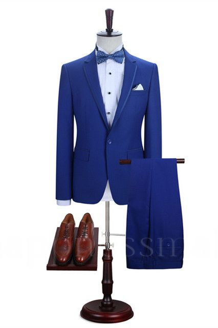 Daniel Handsome Royal Blue One Button Notched Lapel Men Suits for Prom