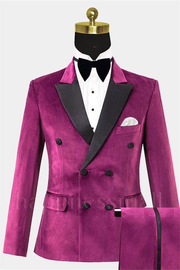 Blaze Stylish 2 Pieces Velvet Tuxed | Chic Four Buttons Mens Suits Sale