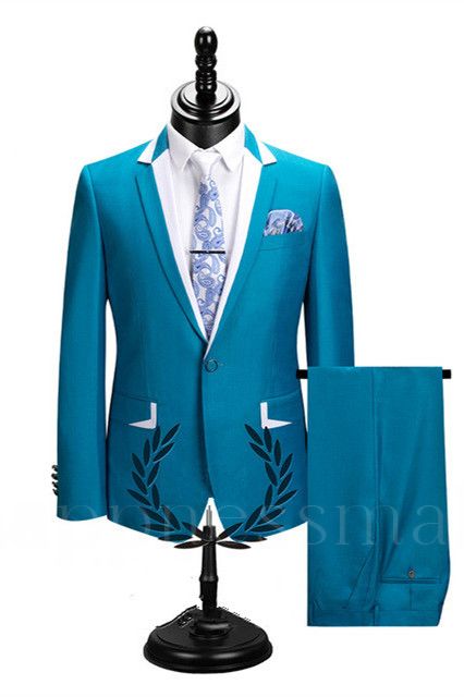 Irene Popular Slim Fit Notched Lapel One Button Prom Men Suits