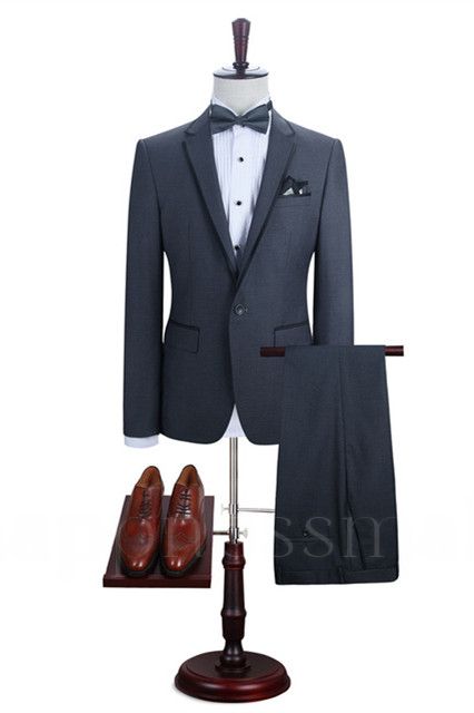 Amelia Dark Gray Custom Formal Notch Lapel Mens Business Suit