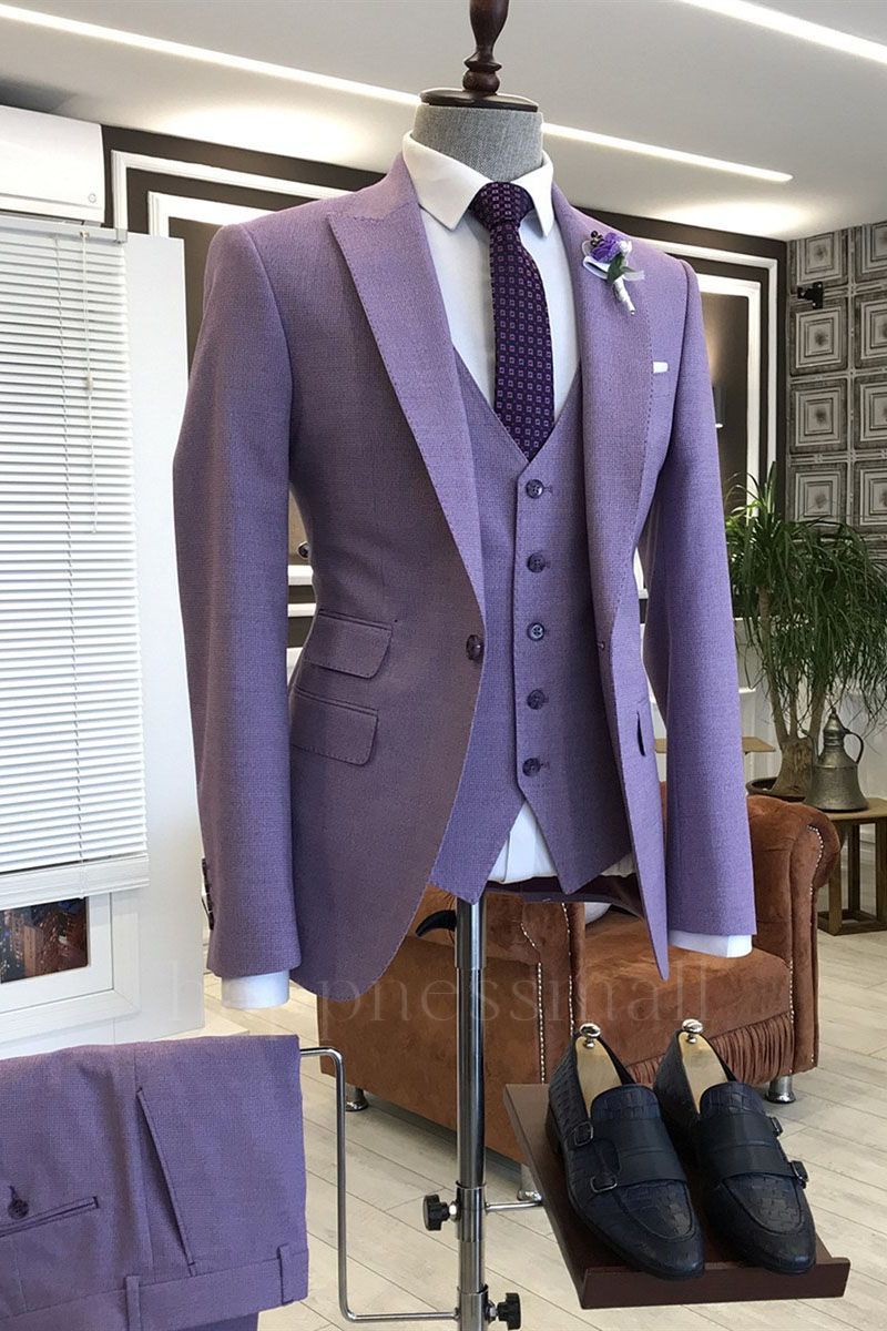 Popular 3-Pieces Tailored Slim Fit Prom Suits For Men