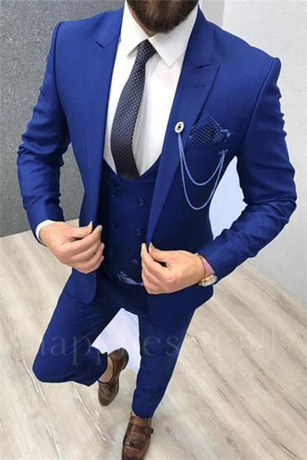 Phoenix Lastest Royal Blue Groomsmen Dress Suits | Three Piece Prom Suits for Men
