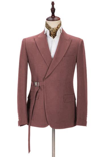 Stylish Peaked Lapel Two Pieces Prom Outfits for Men With Adjustable Buckle
