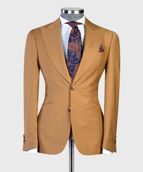 Fashionable New Brown Lapel Business Men'S Suit | Happnessmall_5
