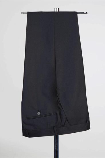 New Arrival Black Peaked Lapel  Men Suits for Prom_2