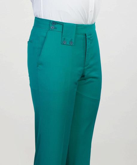 Happnessmall Chic Green Close Fitting Two Pieces Double Breasted Peaked Lapel Prom Suits_5