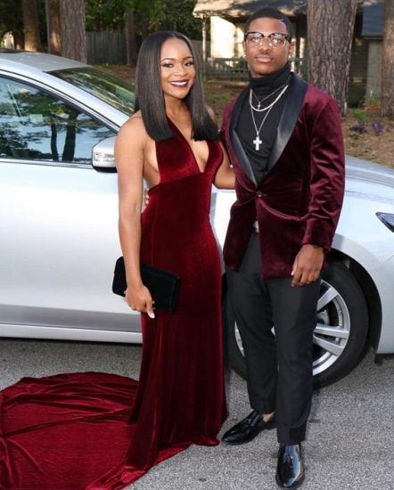 Roland Popular Burgundy Slim fit Velvet Shawl Lapel Prom Men Suits_2