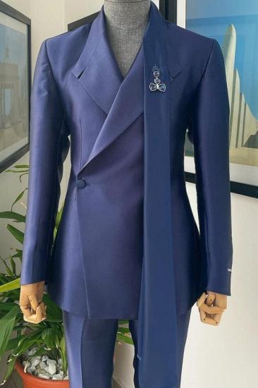 Glamorous Lavender Peaked Lapel Two Pieces Prom Suits