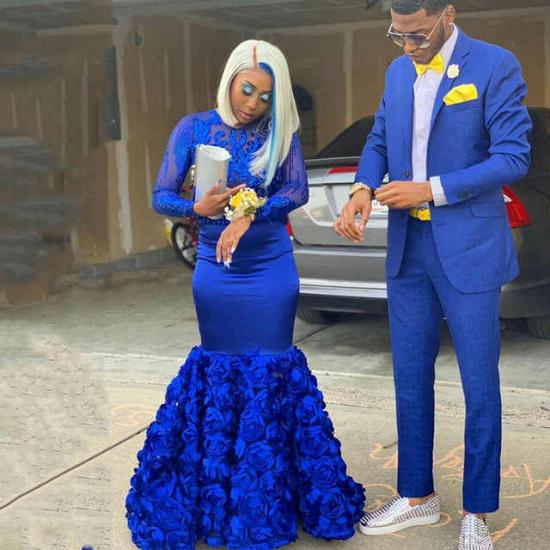 Stellan Simple Royal Blue Slim Fit Notch Lapel Prom Men Suits_2