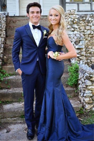 Stellan Gentle Royal Bule Peaked Lapel Men's Suit | One Button Prom Party Suits_1