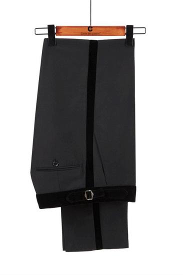 Sparkle Black Shawl Lapel Double Breasted Wedding Groom Men Suits | Happnessmall_3
