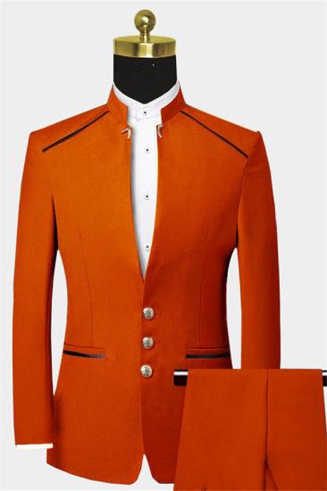 Hunter Classic Orange Two Pieces Fitted Tuxedo for Men
