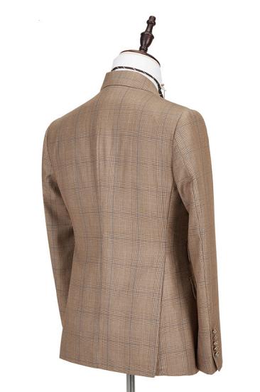 Chic Double Breasted Peaked Lapel Fashion Men Suits for Business_2