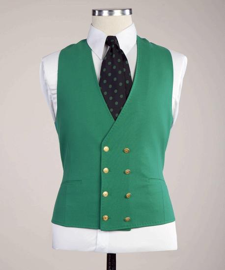 Mia New Design Green Peaked Lapel Slim Fit Stylish Prom Men Suits_2