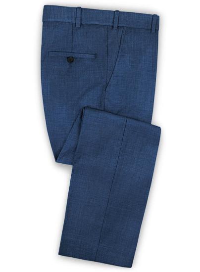 Gentle Navy Blue 2 Pieces Mens Suit with Notch Lapel | Business Tuxedos Wedding Groomsmen Outfit_3