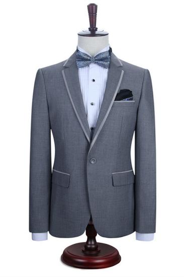 Damien Light Gray Custom Formal Notch Lapel Men'S Business Suit_3