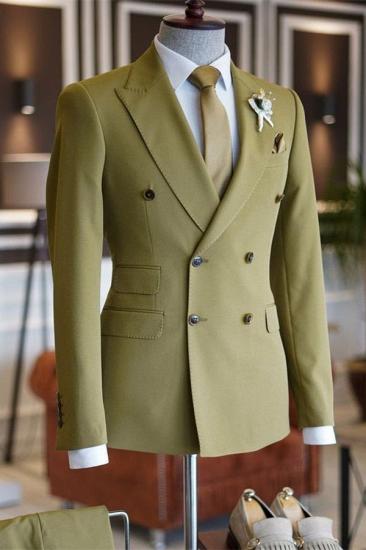 Advanced Peaked Lapel Double Breasted Stylish Men Suits