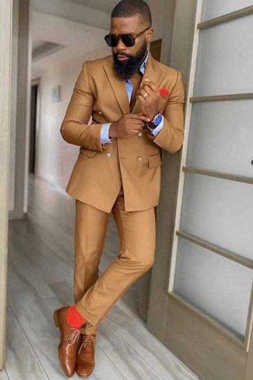 Lachlan Popular Peaked Lapel Double Breasted Slim Fit Prom Suits_1