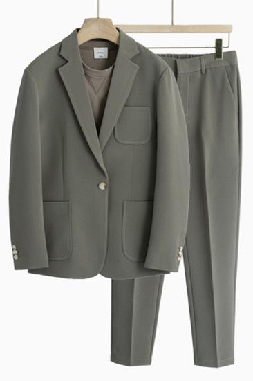Comfortable One Button Notched Lapel Loose Men Suits | Happnessmall_1