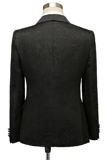Advanced Black Jacquard Shawl Lapel Wedding Suits | Prom Suits_2
