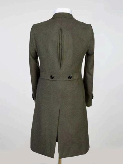 Double Breasted Men’s Wool Blend Long Coat_3