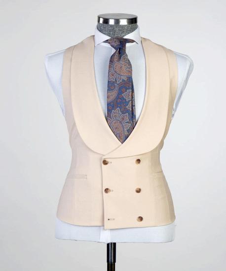 Chic Champagne Colored Lapel Fitting Men'S Business Suit | Happnessmall_2