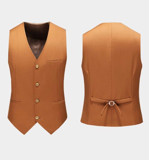 Wilder Classic Burnt Orange Slim fit Men Suits with 3 Pieces_3