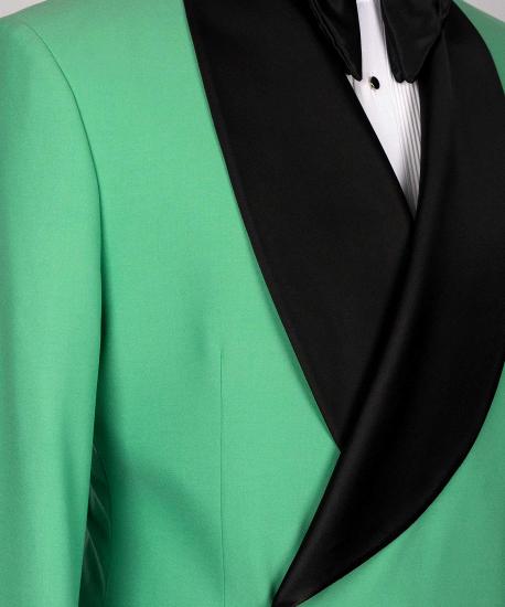 Greyson Stylish Green Double Breasted Shawl Lapel Two Pieces Men Wedding Suits_3