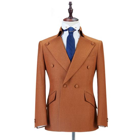 Unique Double Breasted Fashion Men Suits for Business_3