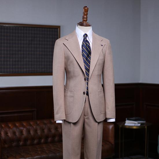 Maverick Classic Khaki Slim Fit 2 Pieces Custom Suit For Business_2