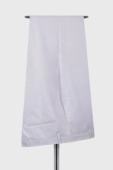 Stylish White 3 Piece Peaked Lapel Slim Fit Men Suits With Classic Vest_5