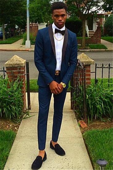 Atticus Handsome Navy Blue Two Piece Men Suit for Prom_1