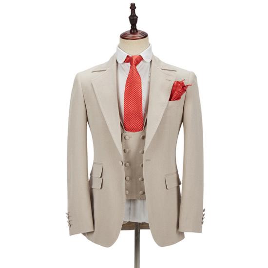 Latest Design Slim Fit Bespoke Notched Lapel Business Men Suits_6
