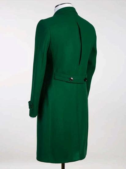Dark Green Double Breasted Men’s Coat_4