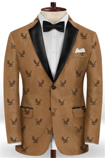 Custome Brown Notched Lapel Two Pieces Prom Suits Online | Happnessmall
