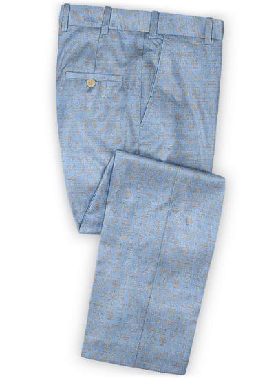 New Arrival Printed Sky Blue Prom Suits For Men Online | Happnessmall_3