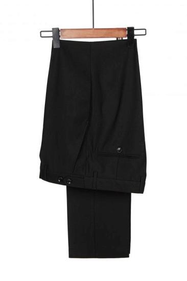 Unique White and Black Splicing Peaked Lapel Slim Fit Men Suits_4